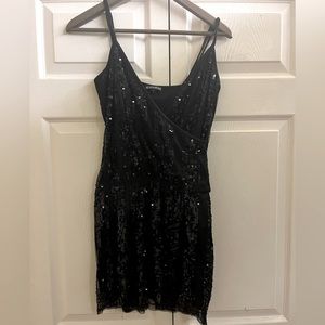 Express Black Sequin Mini Dress, size XS